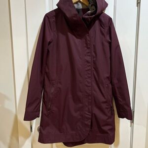 Lululemon Athletica Maroon Trench Coat